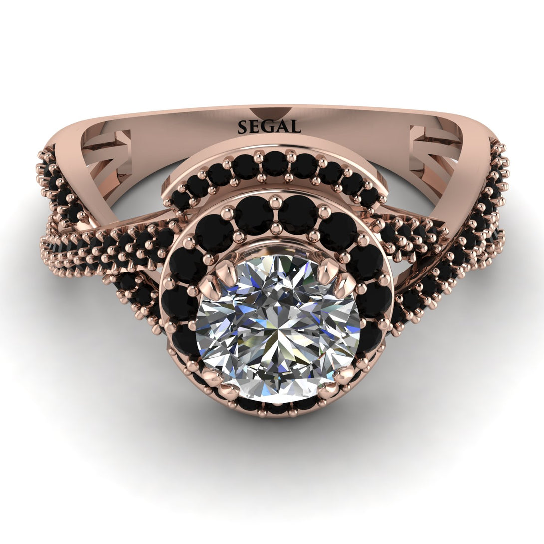 Unique Diamond Halo Engagement Ring - Jessica No. 32