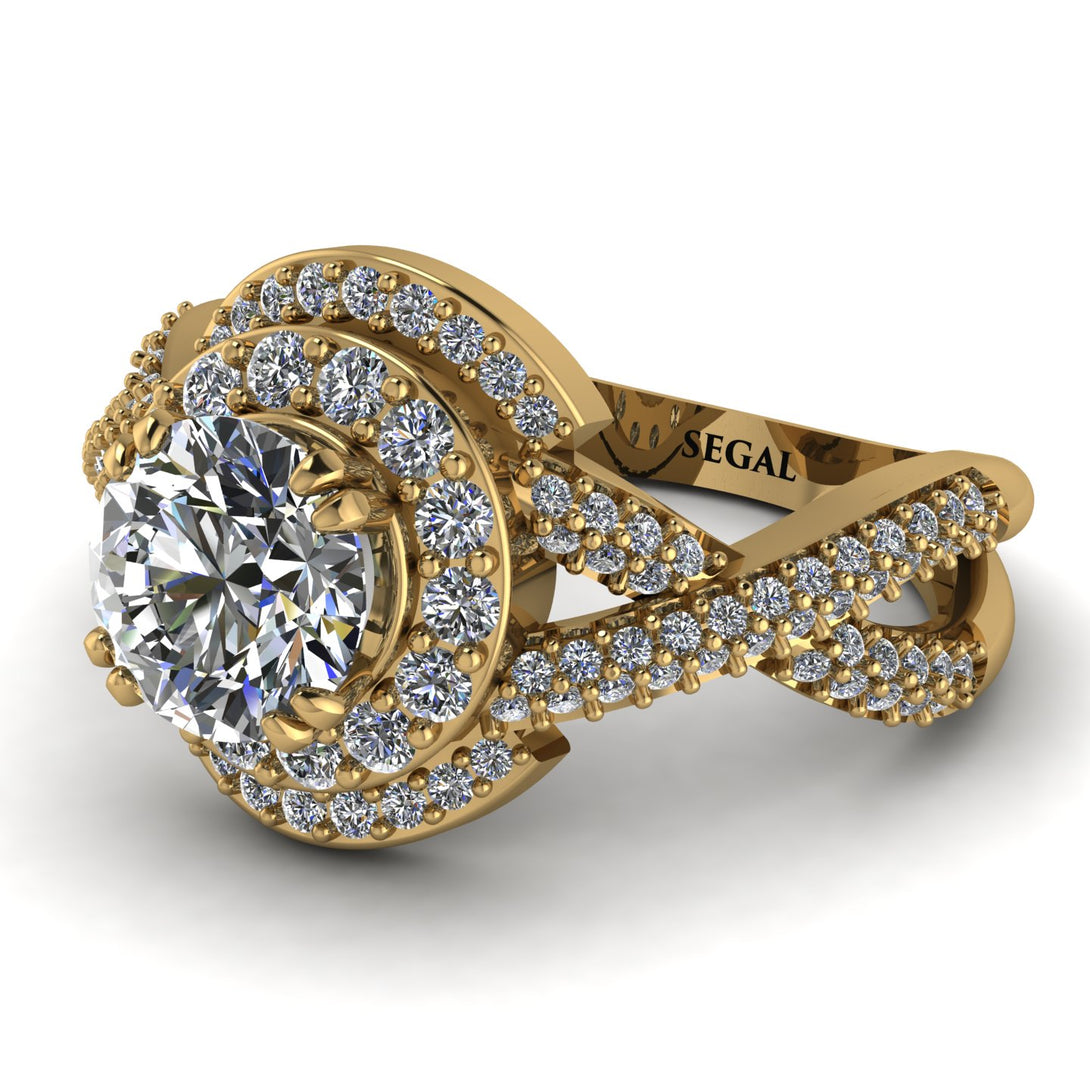 Unique Diamond Halo Engagement Ring - Jessica No. 1