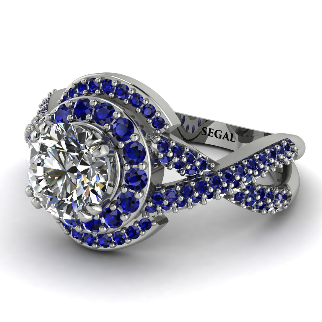 Unique Diamond Halo Engagement Ring - Jessica No. 63