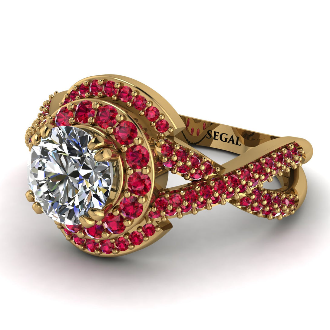 Unique Diamond Halo Engagement Ring - Jessica No. 46