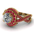 Unique Diamond Halo Engagement Ring - Jessica No. 46