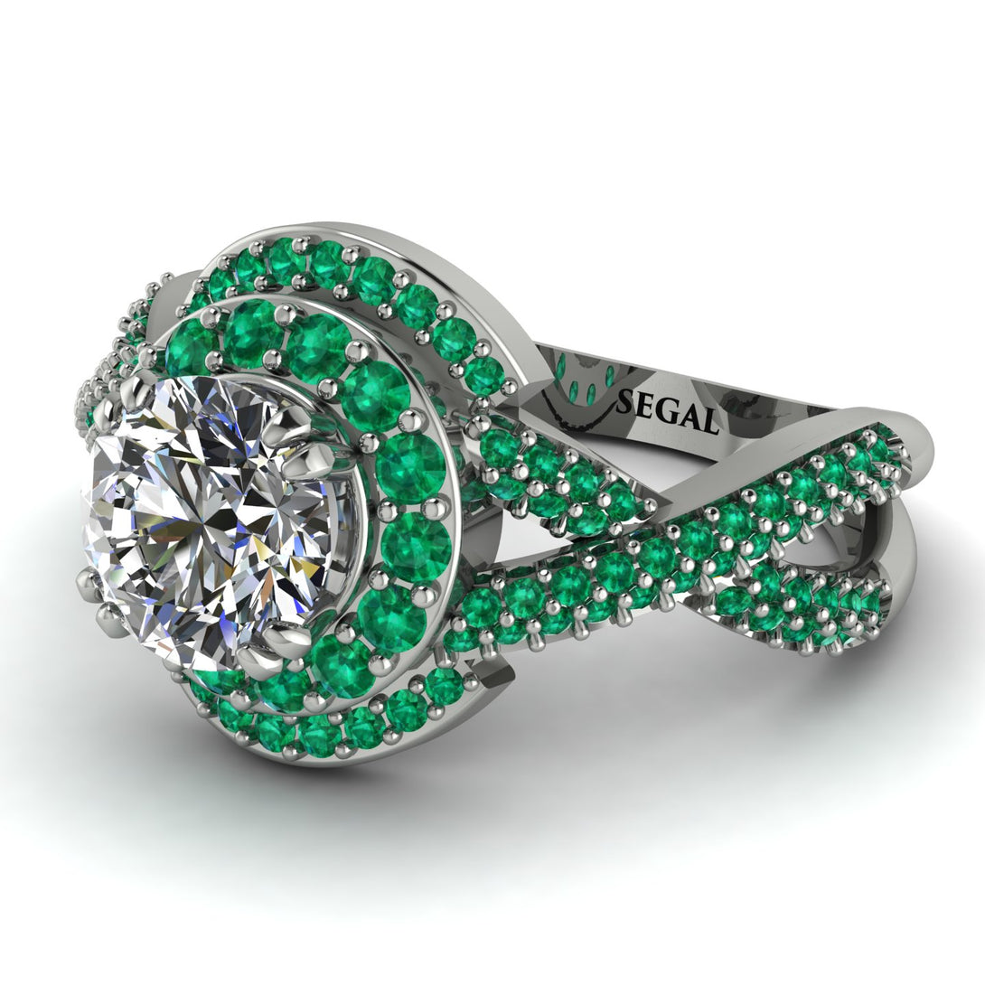 Unique Diamond Halo Engagement Ring - Jessica No. 18