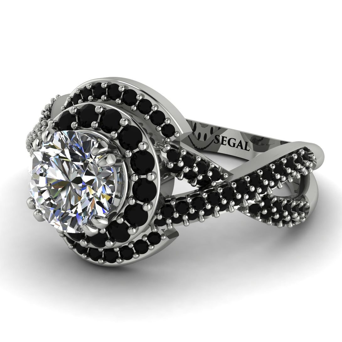 Unique Diamond Halo Engagement Ring - Jessica No. 33