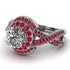 Unique Diamond Halo Engagement Ring - Jessica No. 48 image 3