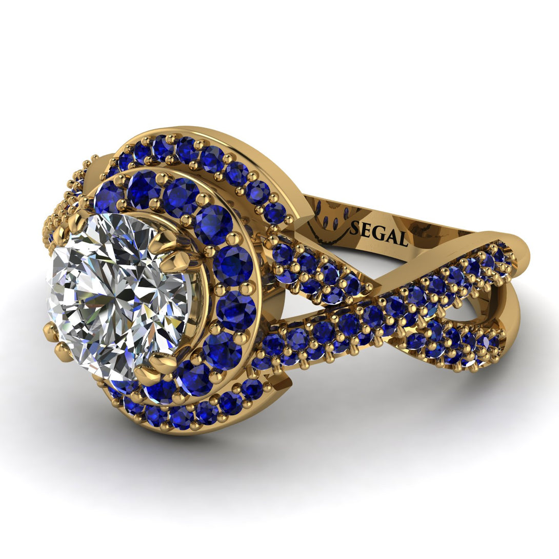 Unique Diamond Halo Engagement Ring - Jessica No. 61