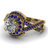 Unique Diamond Halo Engagement Ring - Jessica No. 61