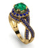 Unique Emerald Halo Engagement Ring - Jessica No. 64