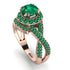Unique Emerald Halo Engagement Ring - Jessica No. 20 image 1