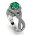 Unique Emerald Halo Engagement Ring - Jessica No. 6