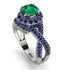 Unique Emerald Halo Engagement Ring - Jessica No. 66 image 1