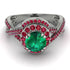 Unique Emerald Halo Engagement Ring - Jessica No. 51