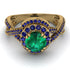Unique Emerald Halo Engagement Ring - Jessica No. 64 image 2