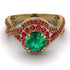 Unique Emerald Halo Engagement Ring - Jessica No. 49
