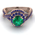 Unique Emerald Halo Engagement Ring - Jessica No. 65