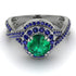 Unique Emerald Halo Engagement Ring - Jessica No. 66