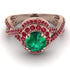 Unique Emerald Halo Engagement Ring - Jessica No. 50