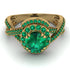 Unique Emerald Halo Engagement Ring - Jessica No. 19