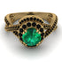 Unique Emerald Halo Engagement Ring - Jessica No. 34