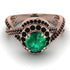 Unique Emerald Halo Engagement Ring - Jessica No. 35 image 2