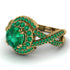 Unique Emerald Halo Engagement Ring - Jessica No. 19