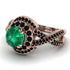 Unique Emerald Halo Engagement Ring - Jessica No. 35