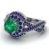 Unique Emerald Halo Engagement Ring - Jessica No. 66