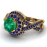 Unique Emerald Halo Engagement Ring - Jessica No. 64 image 3