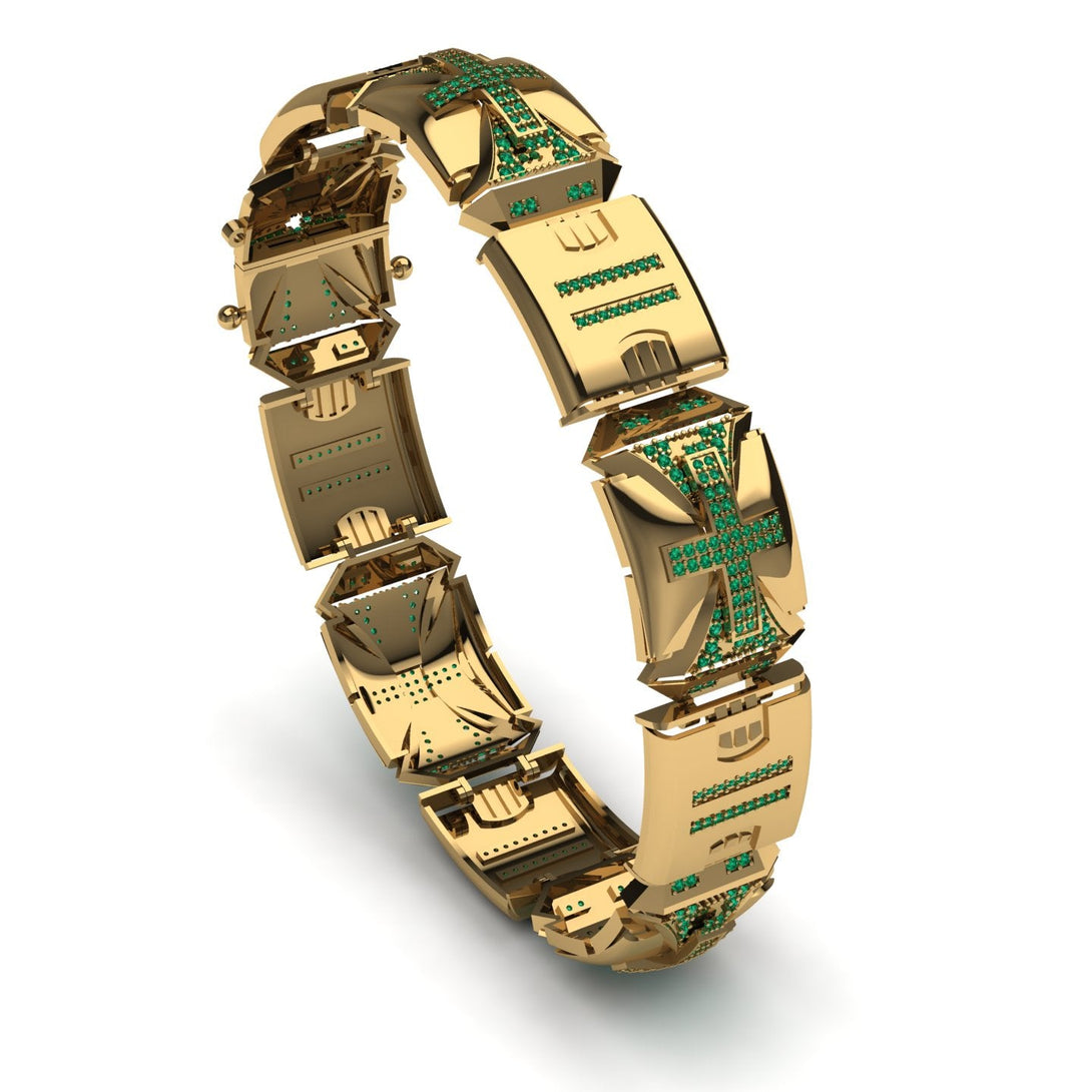 Unique Emerald Men Bracelet - Gary No. 4