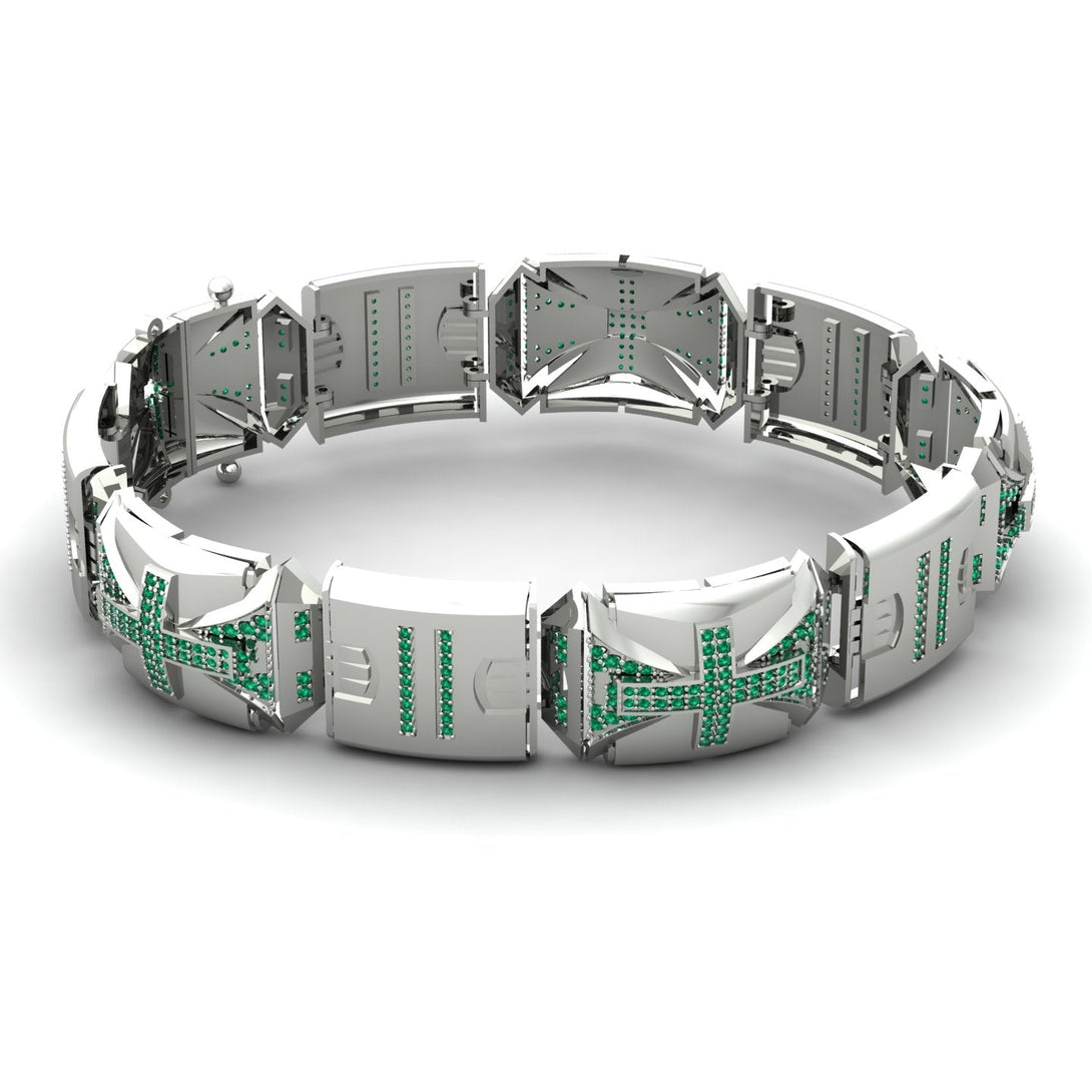 Unique Emerald Men Bracelet - Gary No. 6