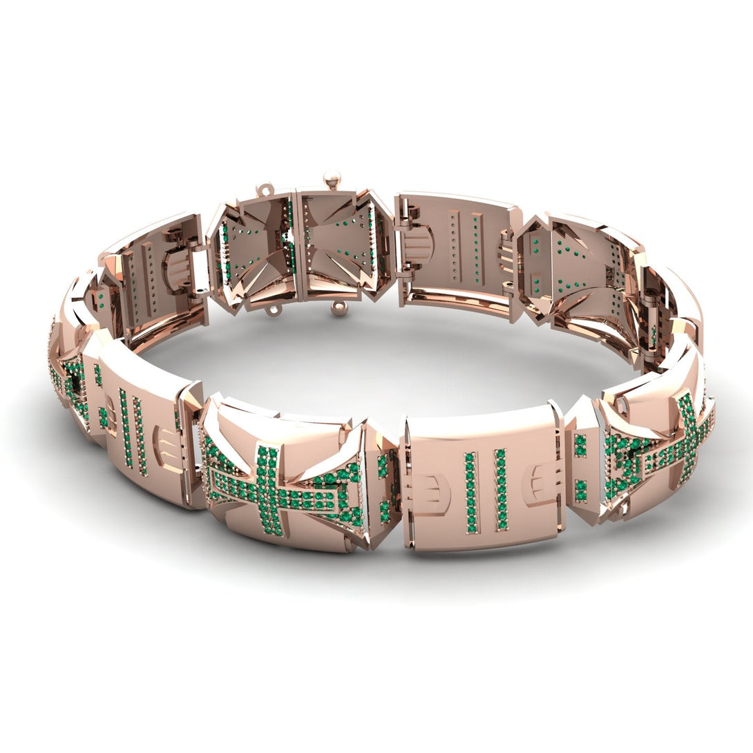 Unique Emerald Men Bracelet - Gary No. 5