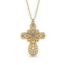 Unique Glam Diamond Cross Necklace - Leo No. 1 image 1
