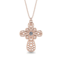 Unique Glam Diamond Cross Necklace - Leo No. 2 image 1