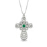 Unique Glam Emerald Cross Necklace - Leo No. 6