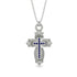 Unique Halo Cross Sapphire Necklace - Ezra No. 15 image 1