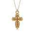 Unique Halo Cross Ruby Necklace - Ezra No. 10