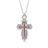 Unique Halo Cross Ruby Necklace - Ezra No. 12 image 1
