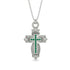 Unique Halo Cross Emerald Necklace - Ezra No. 6
