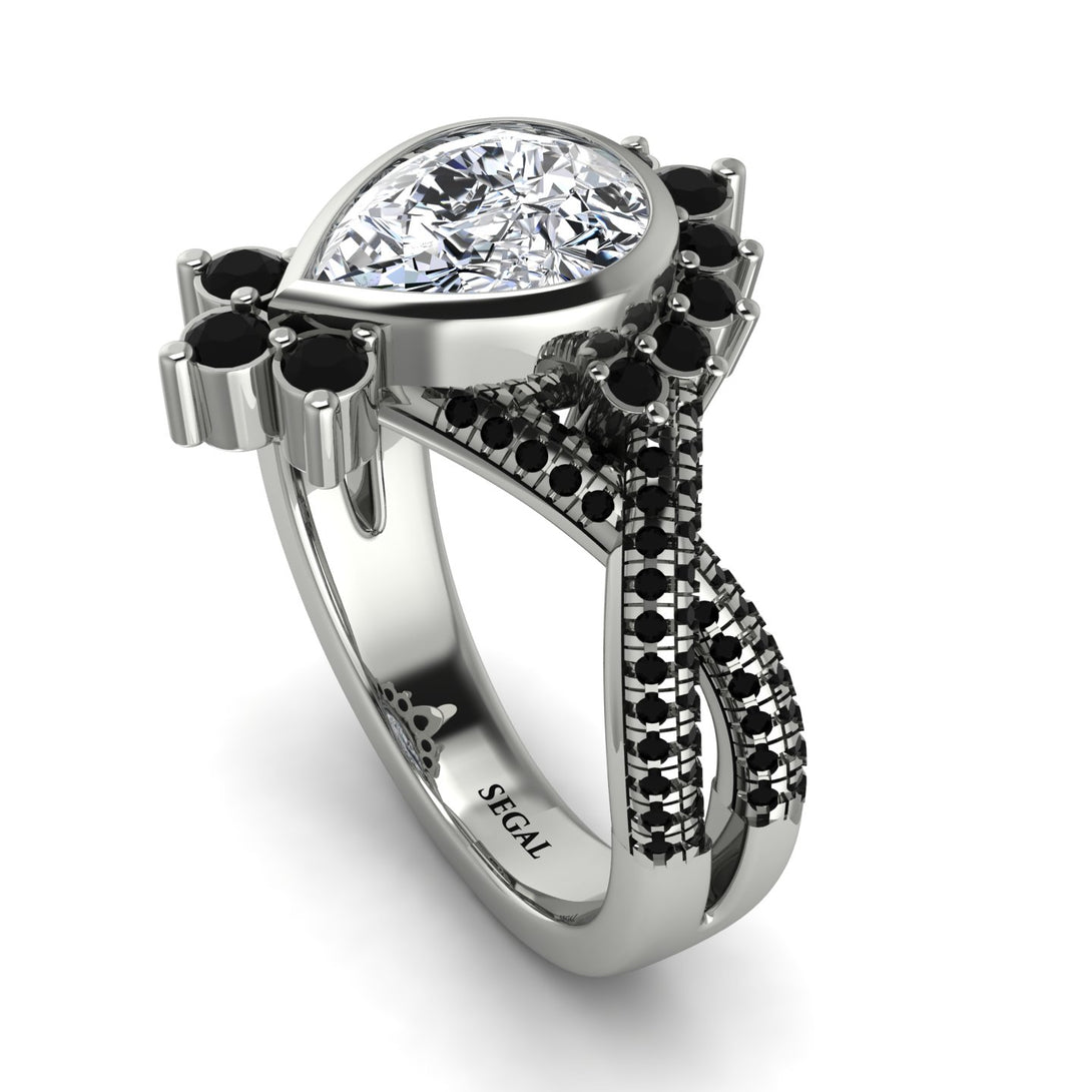 Unique Pear Cut Diamond Ring - Dorothy No. 33
