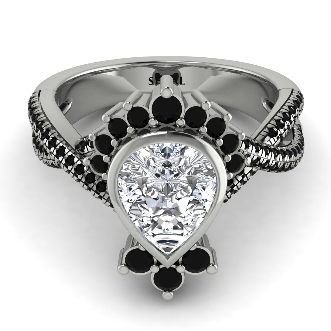 Unique Pear Cut Diamond Ring - Dorothy No. 33
