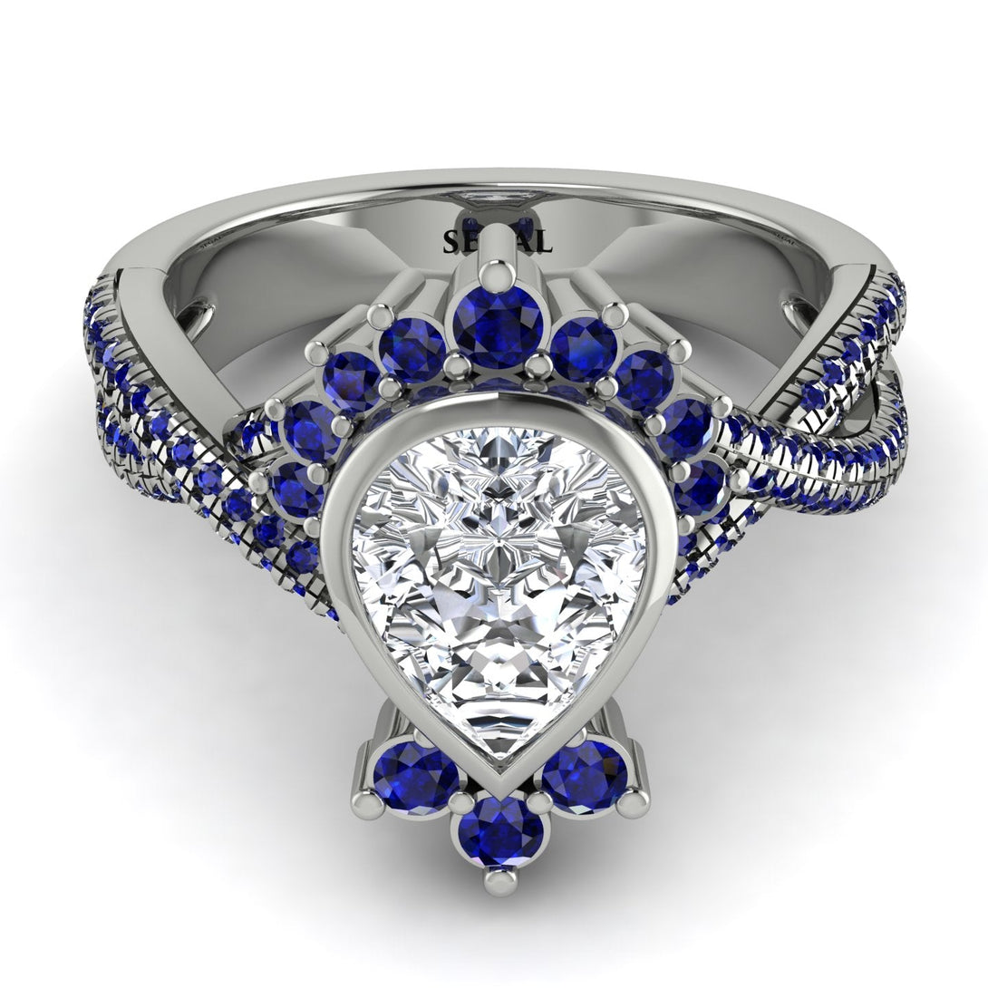 Unique Pear Cut Diamond Ring - Dorothy No. 63