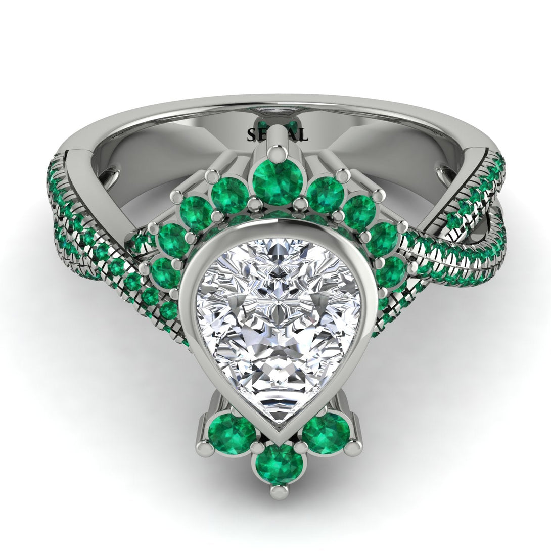 Unique Pear Cut Diamond Ring - Dorothy No. 18