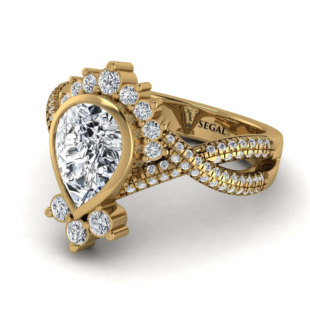Unique Pear Cut Diamond Ring - Dorothy No. 1