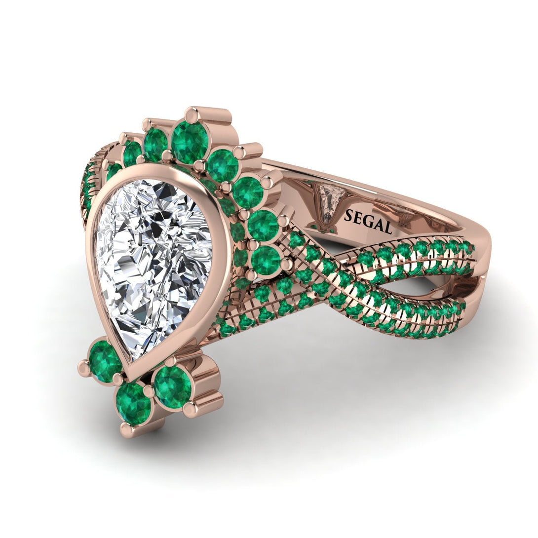 Unique Pear Cut Diamond Ring - Dorothy No. 17
