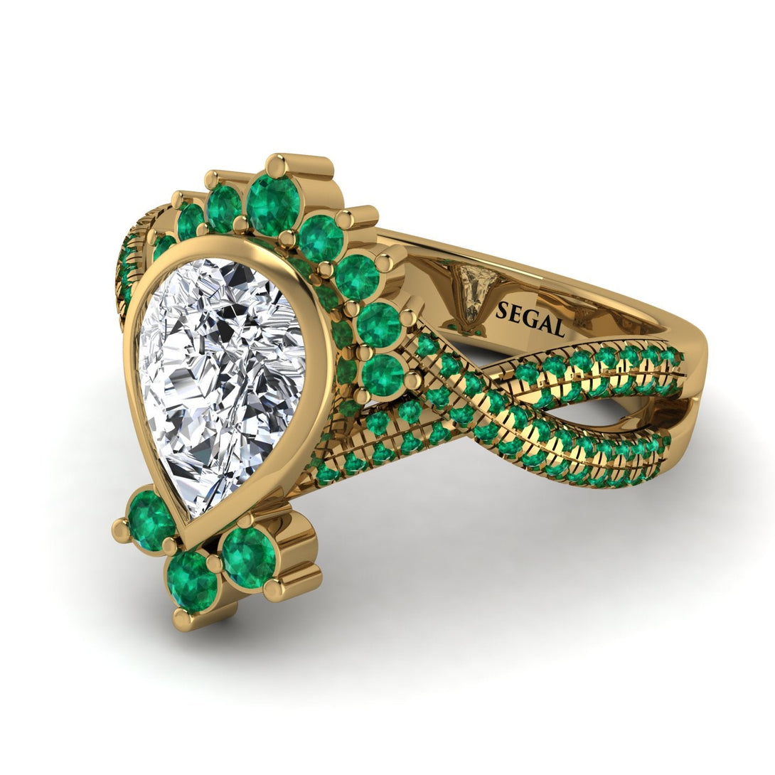 Unique Pear Cut Diamond Ring - Dorothy No. 16