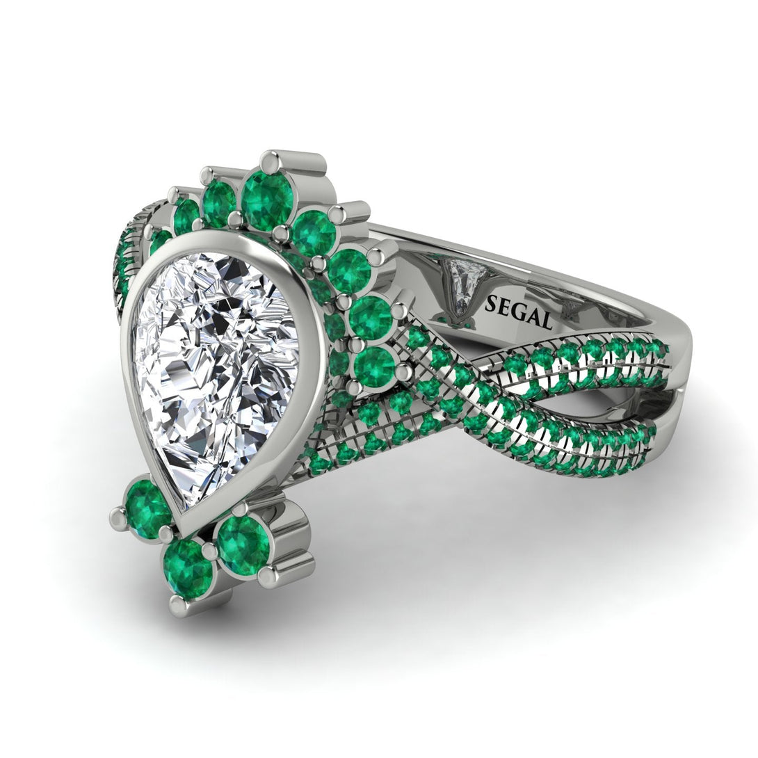 Unique Pear Cut Diamond Ring - Dorothy No. 18