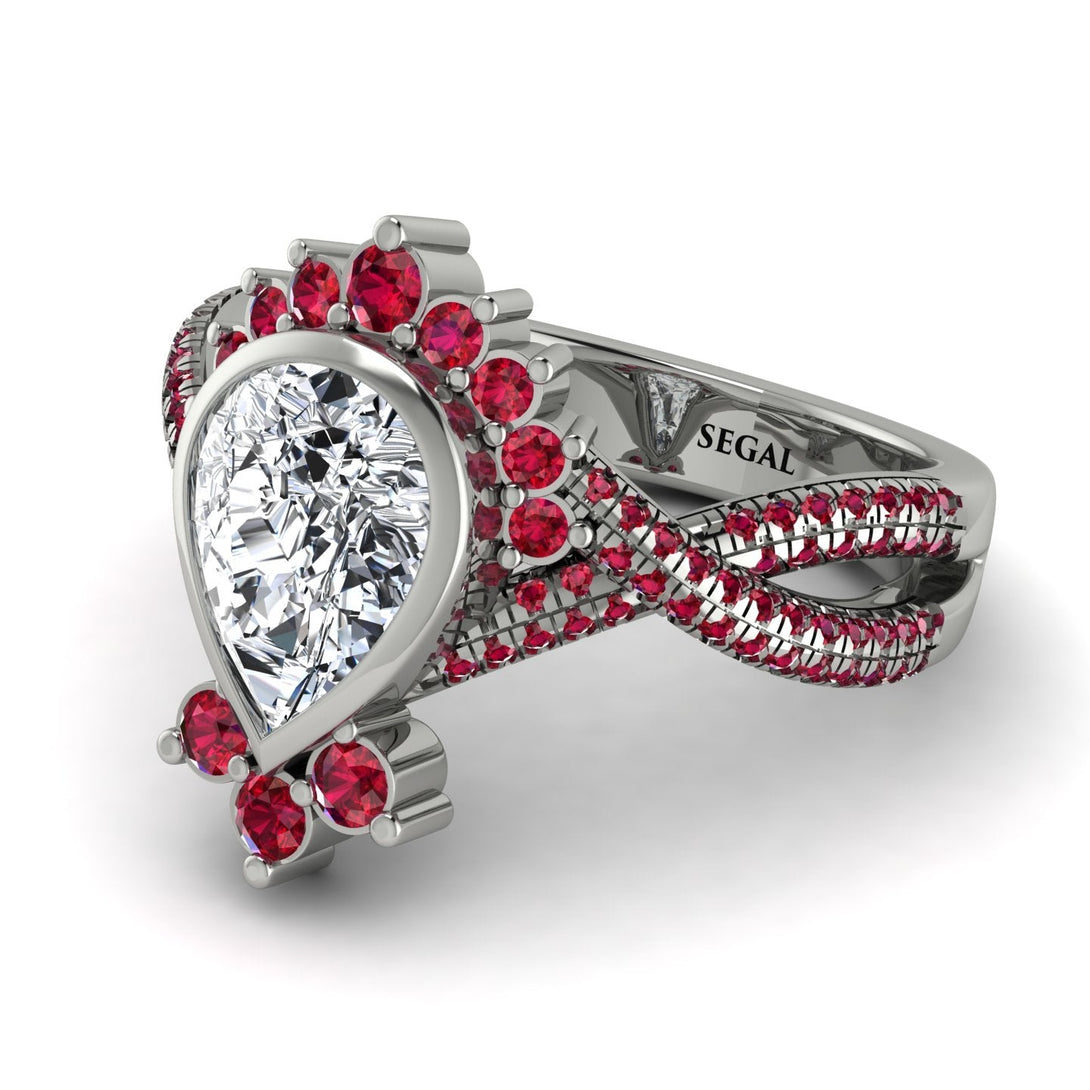 Unique Pear Cut Diamond Ring - Dorothy No. 48