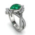 Unique Pear Cut Emerald Ring - Dorothy No. 6 image 1