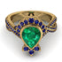 Unique Pear Cut Emerald Ring - Dorothy No. 64