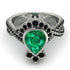 Unique Pear Cut Emerald Ring - Dorothy No. 36