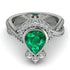 Unique Pear Cut Emerald Ring - Dorothy No. 6